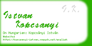 istvan kopcsanyi business card